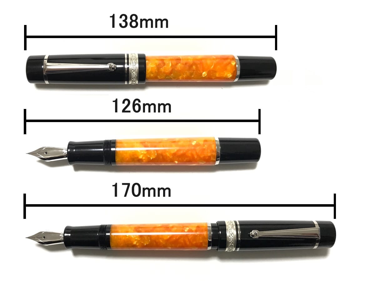 状態良【デルタ本物】万年筆/ドルチェヴィータ/ペン先K14/ブラック×オレンジ 状態良【デルタ本物】万年筆/ドルチェヴィータ/ペン先K14/ブラック