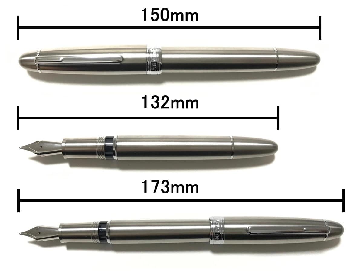 万年筆 Asvine J16 ピストン式チタン製 JOWO M　+　アーキテクト Asvine j16チタン合金ピストン、つや消しシルバー万年筆、インク