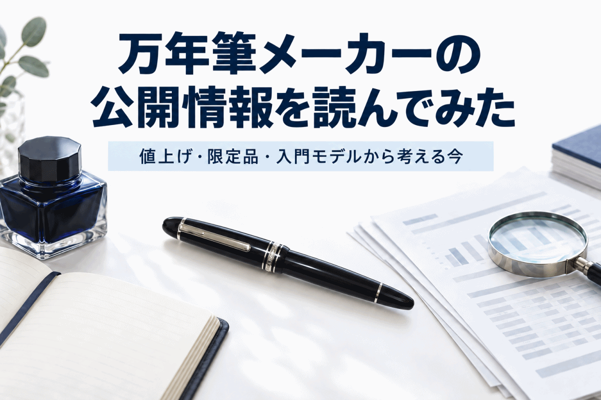 万年筆メーカーの公開情報を読んでみた｜値上げ・限定品・入門モデルから考える今